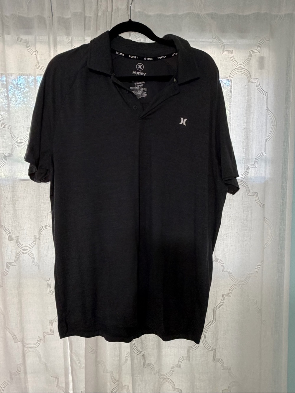 Hurley Black Men's Polo with Subtle Logo